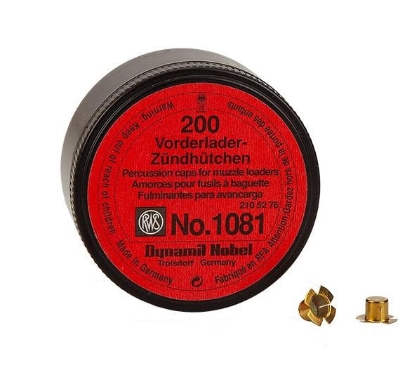 Percussion Caps 1081 Flanged (Top Hat) 200 Pack