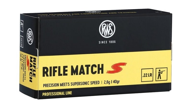 22LR Rifle Match S 40gr LRN 50 Pack