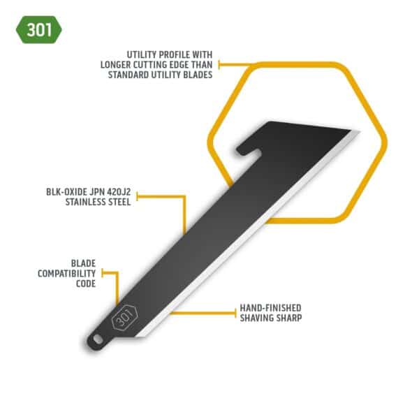 Razor VX 3.0" Utility Blade Pack Black (6)