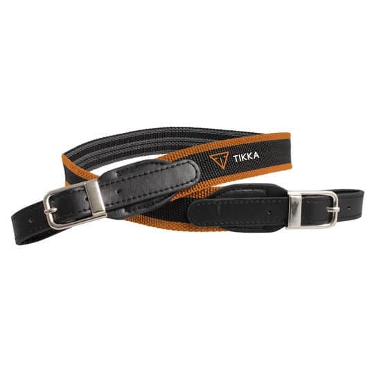 Black & Orange Nylon & Leather Sling (no swivel)