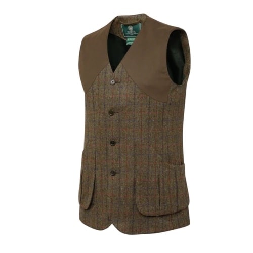St James Vest Brown with Green & Blue Check Size 60