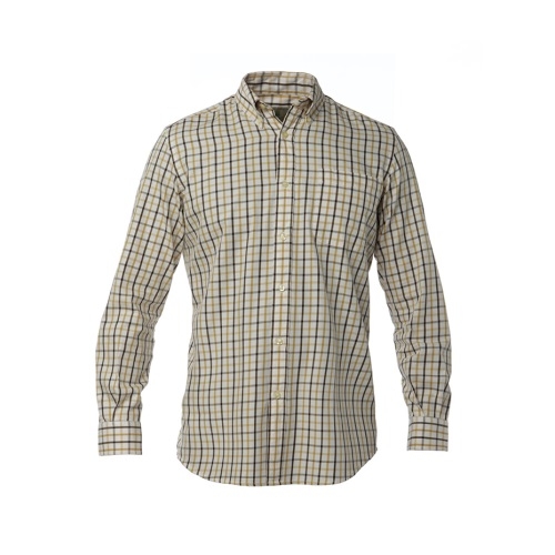 Drip Dry Shirt Yellow & Brown M