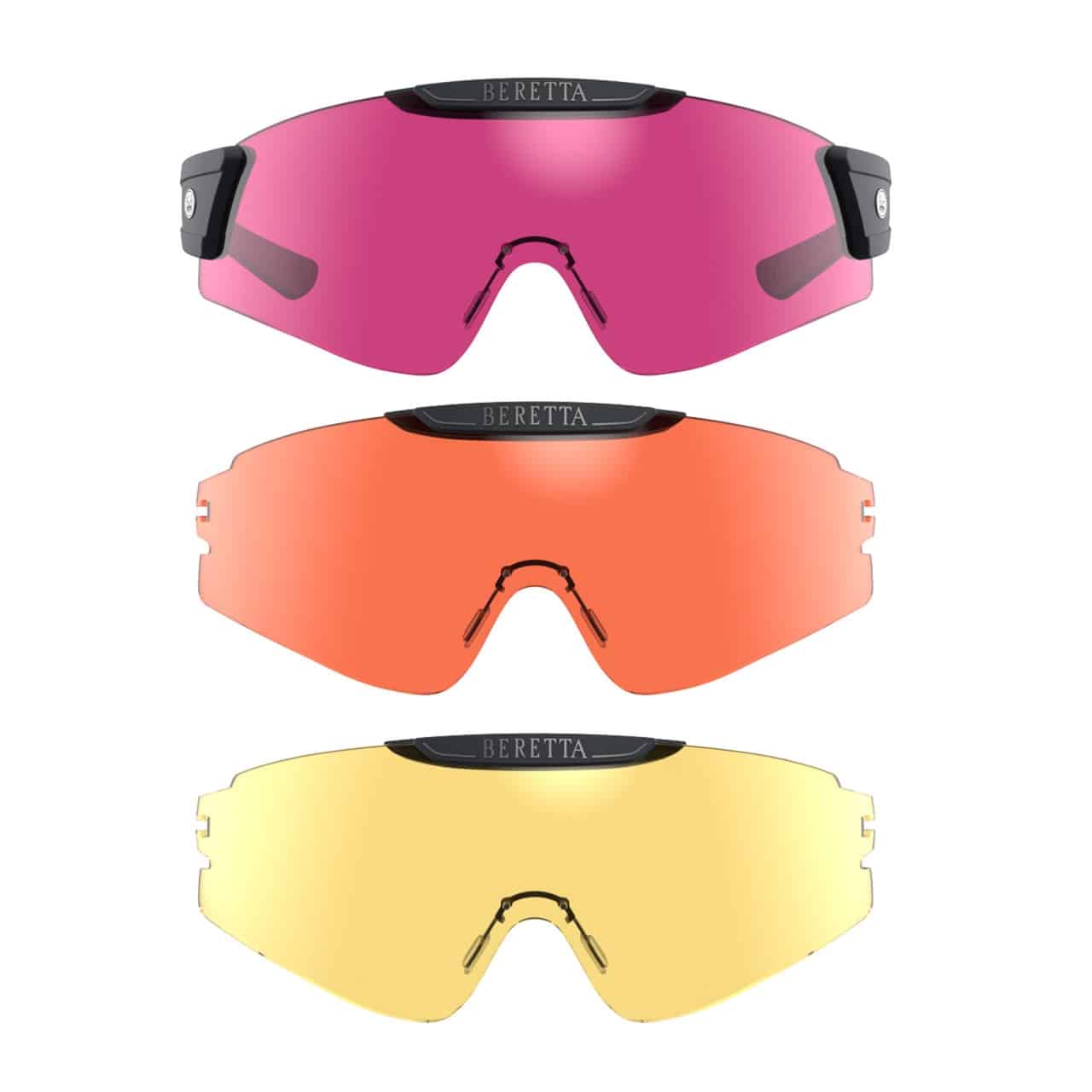 Beretta Mask Shooting Glasses Orange, Magenta, Yellow