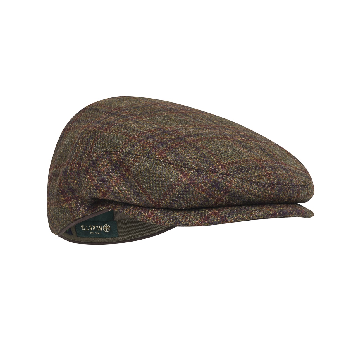 BERETTA St James Cap Brown & Red Check
